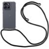 betterfon Custodia per cellulare con cordino compatibile con Motorola Moto G56 5G, custodia per smartphone con laccetto, colore nero
