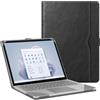 FINTIE Custodia a libro per Microsoft Surface Laptop 6/5/4/3/2 da 13,5 pollici (modello: 1950/1951/1958/1867/1868/1769), custodia protettiva a libro in pelle PU di alta qualità con grande tasca, nero