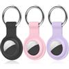 KCOQINA 3 Pezzi airtag mela,Accessori Porta Air tag per Chiavi - Custodia per Bagagli, Zaini, Animale Domestico, Portafoglio - Airtag Portachiavi,Tracker per Zaini