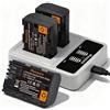 Massate Confezione da 3 batterie LP-E6 da 2600 mAh + caricatore rapido LED PD20 W, carica completa in 2,5 ore, batteria LP-E6 per Canon EOS 5D Mark II/III/IV, 5DS/R, 6D/6D II, 7D/7D II, 60D 70D 80D