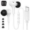 AIAUXAI Auricolari USB C con cavo per iPhone 17 16 Pro Max Plus 15 Samsung S25 S24 Ultra S23 FE A16 A17 auricolari con cavo, cuffie di tipo C con microfono con isolamento acustico per iPad 11 10a generazione