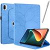 NETANY Rotating Custodia per Xiaomi Pad 5 / Pad 5 Pro, con penna PU Pelle Flip Cover, con portapenne Supporto Rotazione 360 Protettiva Cover [Auto Sveglia/Sonno] - Blu
