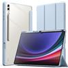 JETech Custodia per Samsung Galaxy Tab S10 Ultra/S9 Ultra 14,6, Blu Chiaro | Cover Retro Trasparente, S Pen Holder, Protezione Antiurto Sottile, Supporto Tri-Pieghevole