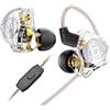 keephifi CCZ MC02 - Auricolari da gioco con cancellazione del rumore, in-ear, jack 3,5 mm, bassi profondi, microfono, cuffie DJ 10 mm, doppio DD