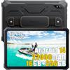 Blackview Active 8 Pro Rugged Tablet Android 14, MTK G99 16GB+256GB Tablet Android 14, 10.4" FHD+, 22000mAh Smartphone Robusto, 48MP, 4 Lautsprecher, IP68 Wasserdicht, Dual 4G LTE, 5G WiFi, OTG, NFC