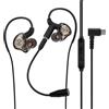 Geekria Auricolari Gaming con Microfono Rimovibile, Cuffie In-Ear Cablate USB-C, Auricolari Stereo con Bassi a Isolamento del Rumore 互換性 con Telefoni, PC, Laptop e Altri Dispositivi Gaming (Nero