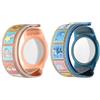 Dingfeiyu Braccialetto per Apple AirTag, Anti-smarrimento e Anti-graffio Custodia Cover AirTag per Bambini, Adolescenti, Anziani (rosa + blu)