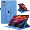 TEDTIKJT Custodia per Lenovo Tab M11 Plus/Lenovo Tab K11 Plus 11.45 Pollice 2024 Tablet Custodia Pelle PU 360 Ruotabile Supporto Flip Protettiva Tablet Cover Custodia,Blu Albero