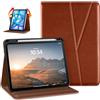 DTTO Custodia rotante per iPad Air 11 M4 / M3 / M2 (2026/2025/2024), iPad Air 5a/4a generazione (2022/2020), girevole a 360°, in pelle di alta qualità, con portapenne, marrone