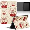 Stradvnaly Tablet Cover per Samsung Galaxy Tab S7 FE 12,4 SM-T970/T975/Tab S8+ 2022 SM-X800/X806/Tab S7 Plus,Aesthetics Custodia Stand Multi-Angoli PU Flip Cover,Fiocco Ciliegia a Forma di Cuore