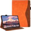 CASAFUNY Cover per Samsung Galaxy Tab S9 2023 (SM-X710/X716B/X718U) Custodia Protettiva Case in Pelle PU con S Pen Holder Supporto e Slot per Scheda per Samsung Galaxy Tab S9 11 Pollici, Arancio