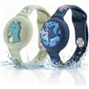 Aiyraa 2 bracciali AirTag per bambini, impermeabili, anti-perdita e antigraffio, custodia AirTag in silicone con moschettone, simpatici dinosauri e squalo (ideale per i bambini)