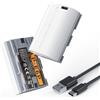 K&F CONCEPT Batteria LP-E6P, confezione da 2, 2520 mAh, Type-C, compatibile con fotocamere R6 Mark II/III, R5 Mark II, C50, R6, R7, 5D, 5DS, R, 6D, 7D, 60D, 70D, 80D, 90D