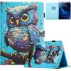 Oduio Custodia per Samsung Galaxy Tab A6 10.1 Pollici (SM-T580/T585) 2016 Premium PU Pelle Flip Cover con Funzione di Supporto e Slot per Scheda Magnetica, Auto Sonno/Sveglia, Gufo