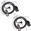 HYS 2,5 mm, auricolari trasparenti con microfono, compatibili con Motorola TLKR T80 T92 H2O T82 Extreme Talkabout walkie talkie (2 pezzi)