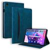 Auslbin Cover Compatibile con Lenovo Tab M10 3rd Gen 10.1 Pollici 2022 TB-328FU/TB-328XU Custodia di Tablet in Pelle PU in Stile Classico Anti-Fall Case di Scheda Protettiva con Slot per Carte Blu