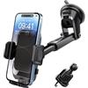 Generic Supporto per telefono da auto, con ventosa e clip, per cruscotto e parabrezza, per iPhone 17 Pro Max, 16, 15, 14, 13, Android