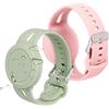 AXFEE 2 Pezzi Bracciale in Morbido Silicone per Bambini, per Apple Airtag | Protettiva GPS Anti-Perso, con 2 Pendenti, Localizzatore di Monitoraggio Regolabile, Cinturino per Adolescenti Anziani