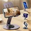 Generic 1 supporto per telefono cellulare da scrivania, girevole a 360°, supporto per telefono pieghevole, multi-angolo regolabile, compatibile con tutti i telefoni cellulari, iPhone, iPad, portatile