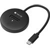 Techly 621987 Docking Station M.2 SATA/NVME SSD a USB-C™ Nero