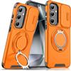 Generic Custodia magnetica per Samsung Galaxy S26, supporto girevole a 360°, con protezione per obiettivo della fotocamera scorrevole, supporto magnetico per auto, custodia protettiva di grado militare