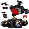 LORPHEIR Dashcam 4 Canali 360° per Auto Anteriore Posteriore Interna incl. SD 64GB | Dash Cam Auto con Display IPS da 2 Pollici, Telecamera Frontale 1080P e 3 Ausiliarie, Modalità Parcheggio, Sensore G