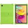 FKQLH Custodia per TCL Tab 10L, Silicone Morbido Skin Leggero Custodia Protettiva per Bambini Supporto Cover per TCL Tab 10L 10,1 Pollice, Verde