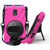 MUDASANQI Custodia per Samsung Galaxy Tab Active 2 8.0 T390 T395 T397, robusta custodia protettiva con supporto S-Pen + supporto rotante + tracolla per tablet Samsung Tab Active 2 8.0 pollici 2017 (rosso rosa)