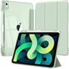 EspZanthic Cover per iPad Air 11 M4/M3/M2, Air 5a/4a Gen 10,9 Custodia Case Verde | Portapenne Bumper TPU Morbido Retro Trasparente Supporto Sottile Antiurto Antiscivolo Auto Wake Sleep Tablet Casa Scuola Case