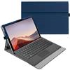 FINTIE Custodia per Microsoft Surface Pro 7+/7/6/5/4/3 12,3 Pollici | [Multi-angli] Slim Fit Folio Case Cover, Compatibile con Type Cover Keyboard, Blu