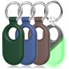 KNOXS Custodia per Samsung Galaxy SmartTag 2 2023, Silicone Cover 4 Pezzi SmartTag 2 Portachiavi Custodia Anti-Graffio Leggeri Multifunzionale (Combi5)