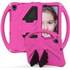 Generic Custodia Tablet Per Samsung Galaxy Tab A 10.1 Pollice 2019 SM-T510/T515/T517 Bambini Amichevole Leggero Antiurto Copertura con Maniglia Basamento Tablet Rosa Rosso