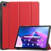 Kepuch Custer Cover per Lenovo M10 Plus Gen 3 TB-125F/128F,PU-Pelle Case Custodia per Lenovo M10 Plus Gen 3 TB-125F/128F - Rosso