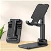 Generic 1 supporto per telefono cellulare per scrivania, letto, cucina, regolabile, compatibile con Android/iPhone/iPad (nero)