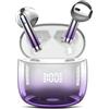 Kicoeon Cuffie Bluetooth, Auricolari Bluetooth 5.3 con Driver 14.2mm Stereo, Mini Cuffie Wireless In Ear con 4 ENC Mics Cancellazione Rumore, 40 Ore di Riproduzione, Cuffiette IP7 Impermeabili, Viola(2025)