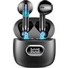 Drsaec Auricolari Bluetooth senza Fili, 2026 Auricolari Bluetooth 5.3 con 4 ENC Riduzione del Rumore Mic 42H Auricolari senza Fili HiFi Stereo Bass Cuffie Bluetooth LED Schermo Cuffie Bluetooth Sport IP7