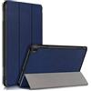 Kepuch Custer Cover per Fire HD 8 12th 2024 2022 / Fire HD 8 2020 / HD 8 Plus 2020 / HD 8 Kids 10th 2020,PU-Pelle Case Custodia - Blu