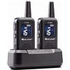 Midland - Walkie Talkie 777 Pro, 2 Ricetrasmittenti Professionali per Security, 85 Canali - 16 PMR446/69 LPD, 38 CTCSS e 104 DCS, Autonomia 14H, Copertura 6Km, Display Digitale, Batterie Ricaricabili