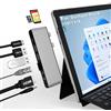 Rytaki Surface Pro 11 Hub USB, Surface Pro 9 Hub Docking Station con 4K HDMI, USB-C Thunderbolt 4 (8K Video+Data+PD), 100M RJ45, 2 USB 3.0, slot per schede SD/TF, 3,5 mm, design per Surface 11/10/9/X