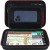 Elonbo Custodia di trasporto GPS per 10 pollici Garmin dezl OTR1000/OTR1010/RV 1090 GPS Navigator System, tasca a rete extra adatta caricabatteria da auto cavo USB, nero