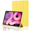 Palkitsee Custodia Cover per iPad (A16) 11 Generazione 11 Pollici 2025/iPad 10 Generazione 2022 iPad 10,9 con portapenne, Cover Tablet Sottile con Retro in Morbido TPU con Auto Svegliati/Sonno, Giallo