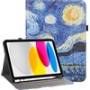 Vakarey Cover per Samsung Galaxy Tab S10 Fe con Portapenne Antiurto Custodia Tablet per Samsung Tab S10 Lite 5G,Cielo stellato
