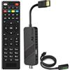 Leyf Decoder DVB-T2 TNT Full HD 1080P TV Decodificatore Nascosto dietro la TV, Display digitale, HEVC H265 Main 10 Bit, 2in1 telecomando, HDMI/AV, USB