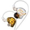 Yinyoo KZ ZS10 Pro IEM Auricolari con filo, 5 Driver 4BA+1DD Cuffie Cablate Hi-Fi per Gaming, Custodia in Lega d'Alluminio,In Ear Cuffie con Cavo 2 Pin 3.5mm e 4 Paia di Gommini