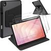 NEWZEROL Cover+2 Pezzi Vetro Temperato Compatibili con Samsung Galaxy Tab S11 2025 | 11 Pollice, Pellicola Protettiva Antigraffio Ultra 9H, Custodia Girevole a 360° con Portapenne [Anti-Scratch]