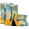Generico DayQiQiPu Caso per Samsung Galaxy Tab A 10,5 Pollici 2018 SM-T590/ T595/ T597 Ultrasottile con Motivo di Serie di Pittura a olio in pelle PU flip con Custodia protettiva per Auto Sveglia/Sonno,05