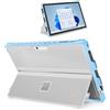 SSS·GRGB Case Fit 12,3 Microsoft Surface Pro 7 Plus/7/6/5/4/LTE, custodia robusta con portapenne, compatibile con tastiera di tipo cover, trasparente e blu