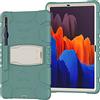 MUDASANQI Custodia per Samsung Galaxy Tab S7 FE/ S8 Plus/ S7 Plus 12,4, ibrida, antiurto, robusta, custodia protettiva per Tab S8 Plus/S7 FE 5G da 12,4 pollici, con supporto per matita e cavalletto, cover in