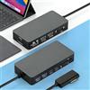 ROCKETEK Microsoft Surface Docking Station Nuovo Surface Dock 12 in 1 con potenza 72W con 4K HDMI +VGA, Docking Station con 100Mbps Ethernet SD/TF USB PD per Surface Pro 11/10/9/8/X/7/6/5,Laptop Go 1/2/3,Book
