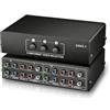 Linkstyle Switch Audio Video RCA AV 3 Porte, Interruttore AV Uscita 3 in 1, Interruttore Plug And Play AV Switch convertitore RGB per Xbox 360 Wii PS2 PS3 Dvd VCD EVD HDVD - Noir